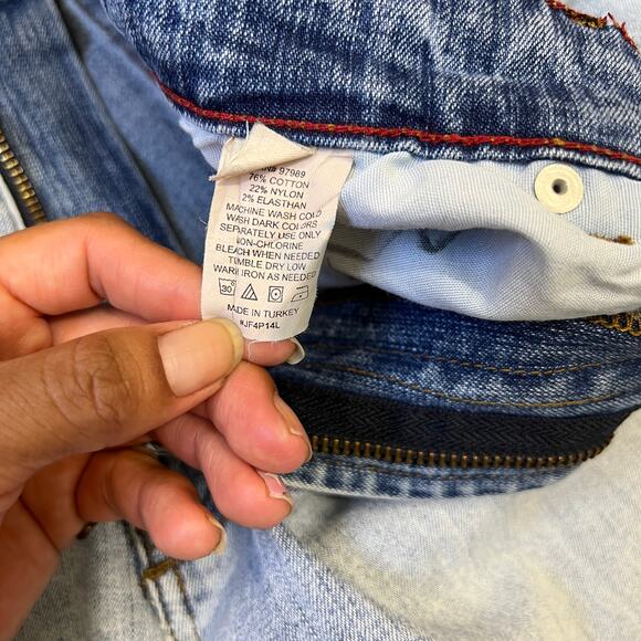 Jack Of Spades High Roller Stretch Jeans W36 L34 Straight Leg Light Wash Jean - Picture 8 of 13